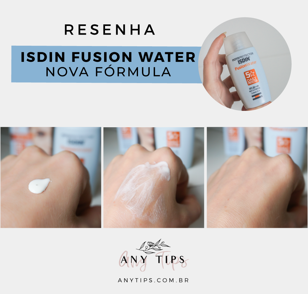 resenha isdin fusion water nova formula