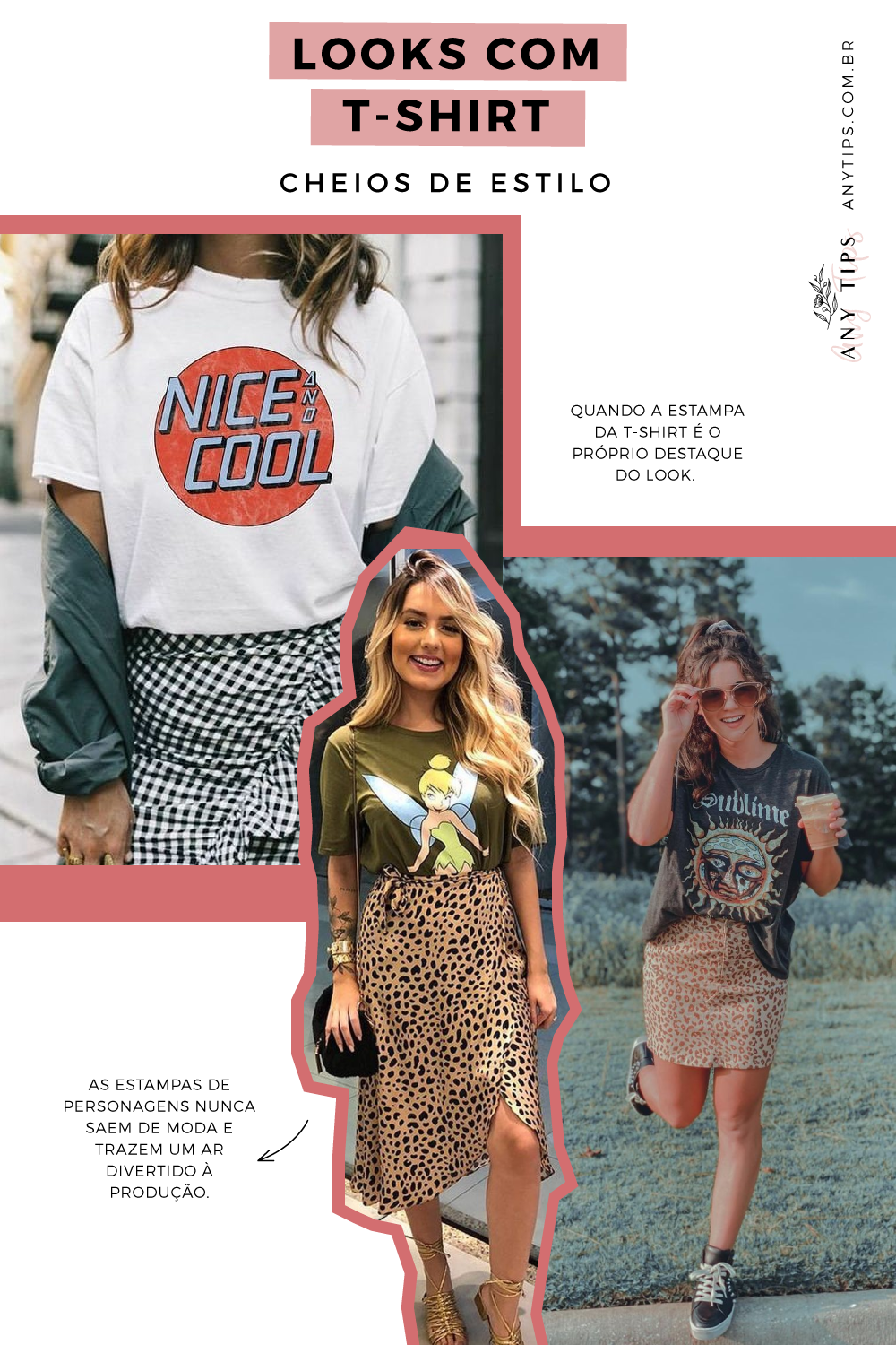 inspirações de looks com camiseta